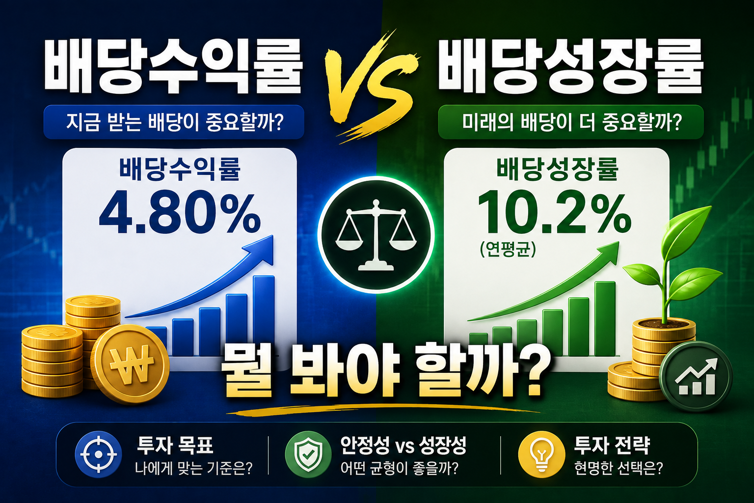 배당수익률 vs 배당성장률, 뭘 봐야 할까?